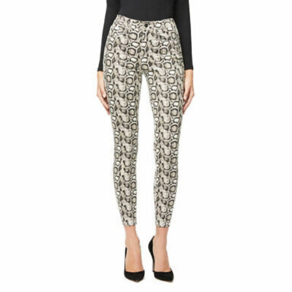 Good American Good Legs Snake Print High Waist Skinny Jeans Size 18